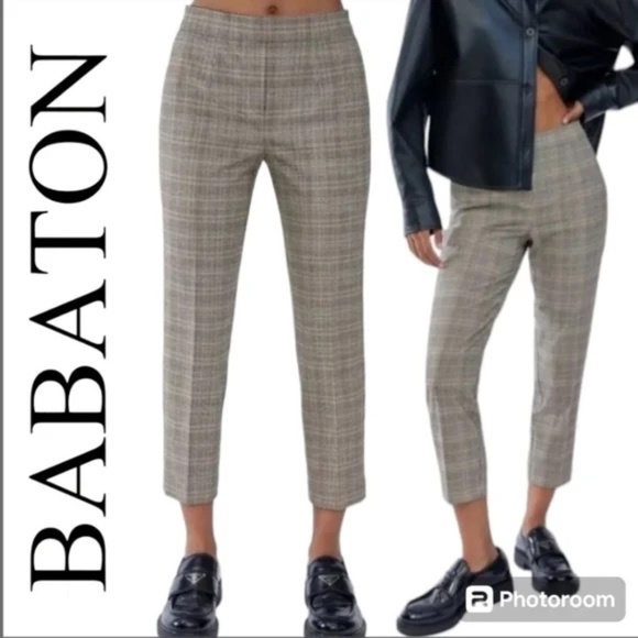 Babaton x Aritzia Atelier Slim Style Plaid Pants 31894 - Picture 4 of 16